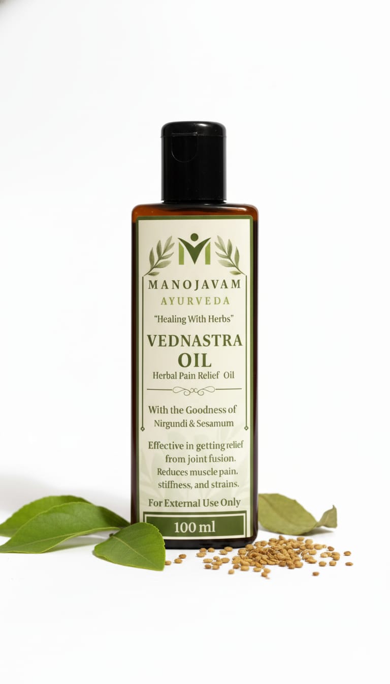 1) Vednastra Pain Relief Oil (with Nirgundi & Sesamum-100ml)